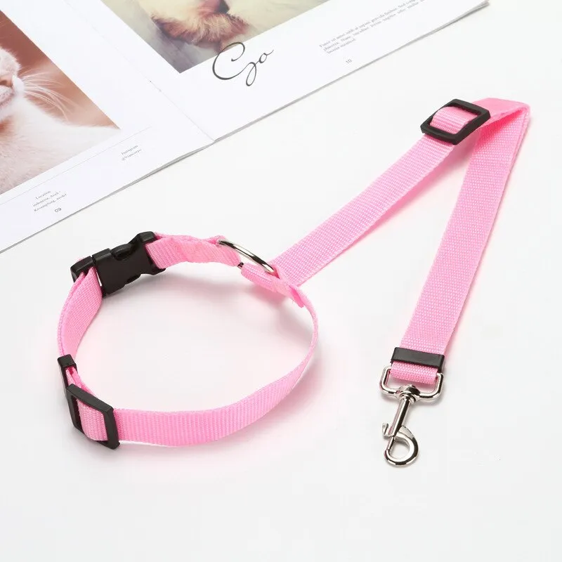 2-in-1 Pet Dog Car Seat Belt Leash