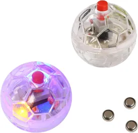 2 Piece Light Up Cat Balls, Multi-Color Flash LED Motion Activated Glowing Cat Balls for Kitten Dog Pet Running Exercise Activity