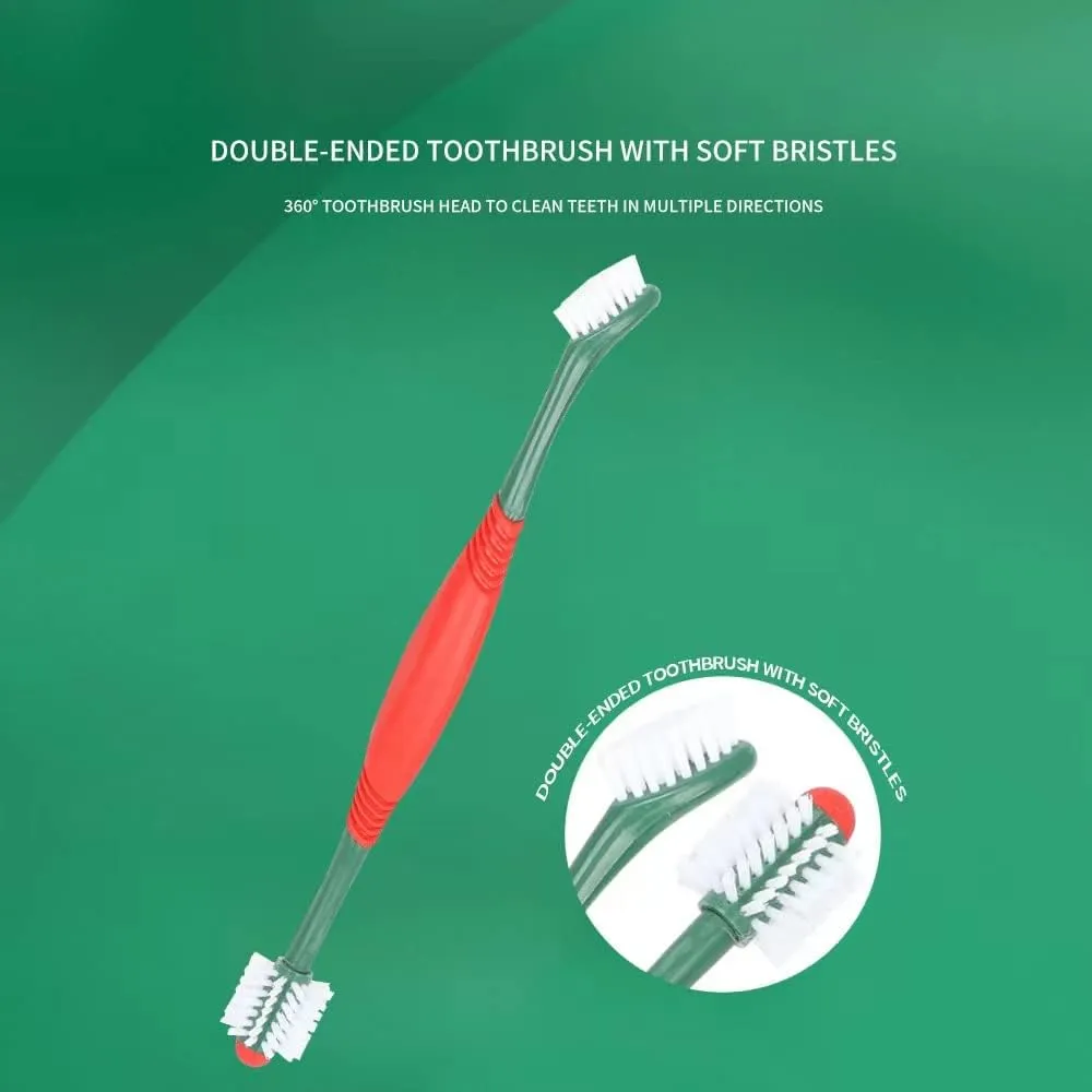 A Series of Sets for Pets Tooth Protecting and Cleaning. Including Toothpaste,Toothbrush and Fingerbrush.Preventing Tartar Buildup and Plaque.Beef Flavor.(Large)