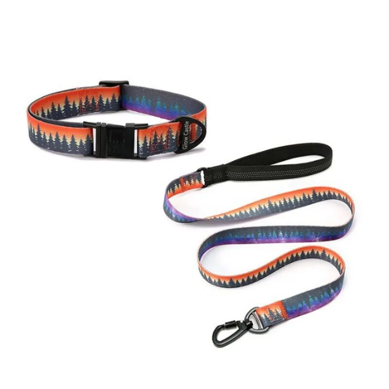 Aesthetic Pet Dog Collar And Leash Set