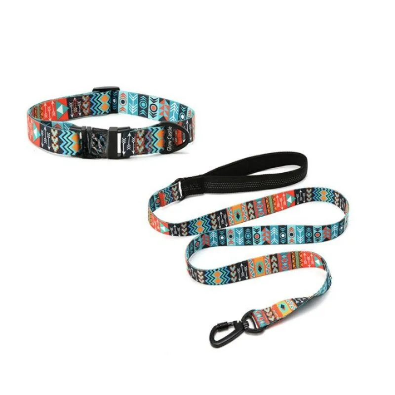 Aesthetic Pet Dog Collar And Leash Set