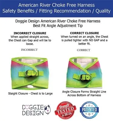 American River Ombre Choke-Free Dog Harness - Beach Party