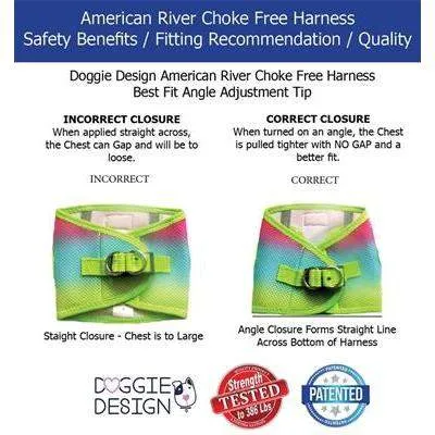 American River Ombre Choke-Free Dog Harness - Rainbow