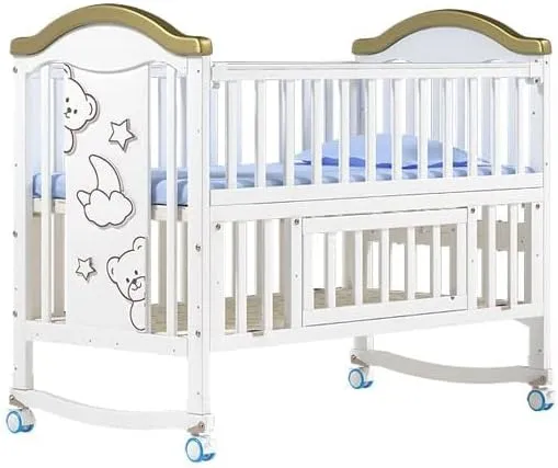 Baby Newborn Gift Set - Dreeba Multifunctional Baby Cot With Mosquito Net, Dreeba One Way Foldable Push Baby Stroller-A1, Blooming Bath Lotus Baby Bath and Nooie Baby Monitor, Wifi Camera Indoor, 360-Degree IP Camera