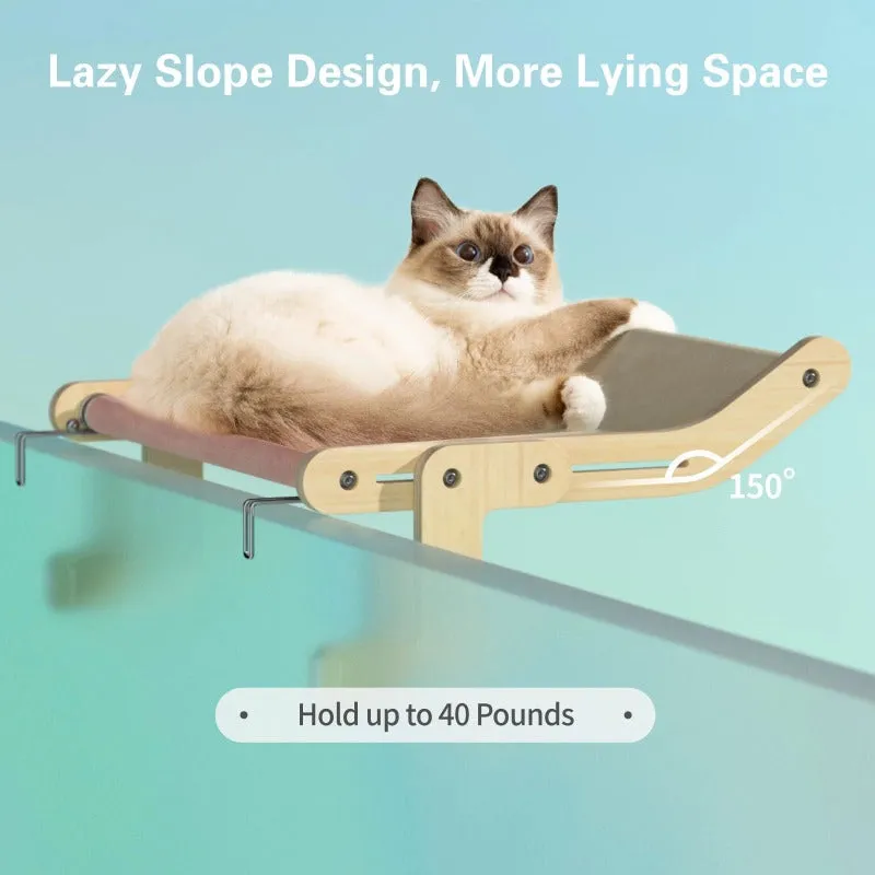 Cat Window Perch Wooden Hanging Bed 4 Colors Cotton Canvas