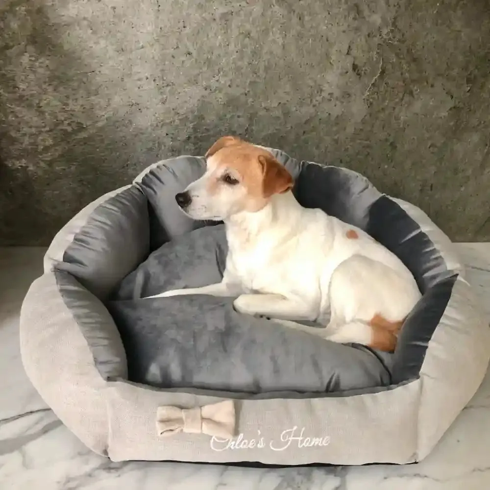Chloe's Home Bahamas Bed for Dogs and Cats (Grey)