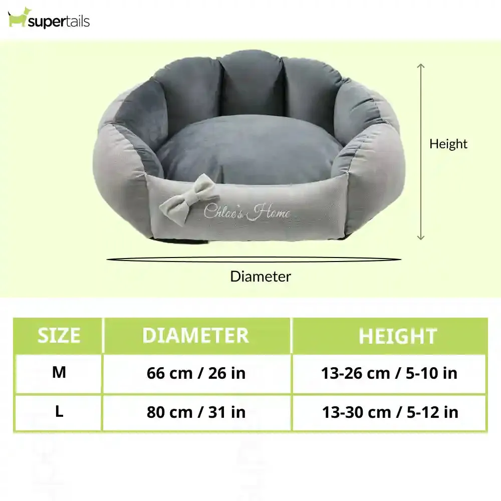 Chloe's Home Bahamas Bed for Dogs and Cats (Grey)