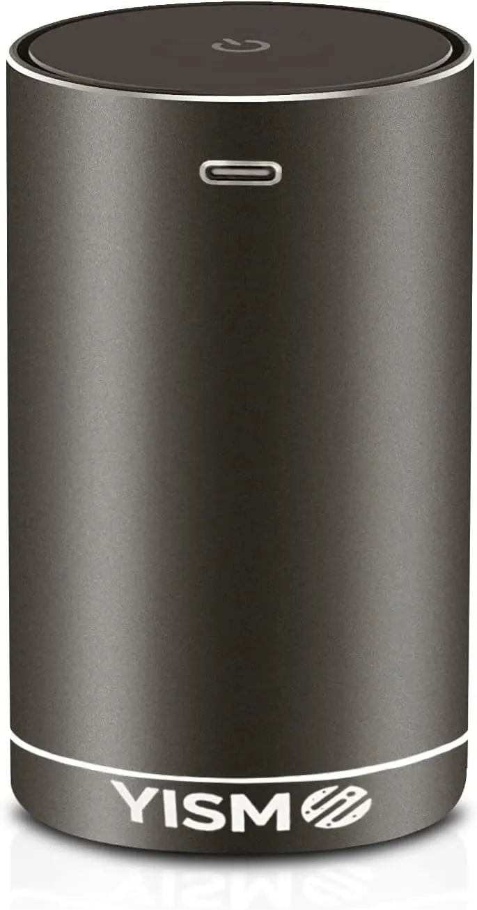 Clean Air Freshener and Odor Eliminator. Travel Size Electric Fragrance Diffuser Removes Pet, Smoke and Other Odors. Smart-Touch USB Charge. Home, Office or Travel. (Jasmine, Black)