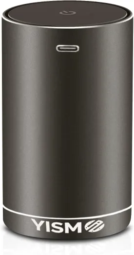Clean Air Freshener and Odor Eliminator. Travel Size Electric Fragrance Diffuser Removes Pet, Smoke and Other Odors. Smart-Touch USB Charge. Home, Office or Travel. (Jasmine, Black)