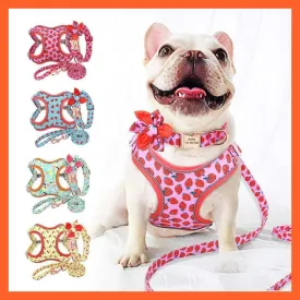 Custom Printed Dog Collar Leash Set | Personalized Pet Dog  Walking Leash