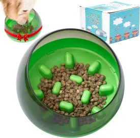 DDOXX Slow Feeder Dog Bowl - Dog Bowls That Slow Down Eating - Anti-Choking Puppy Slow Feeder - Maze Food Bowl for Slow Feeding - Prevent Bloating, Promote Healthy Eating - Puzzle Design - Green