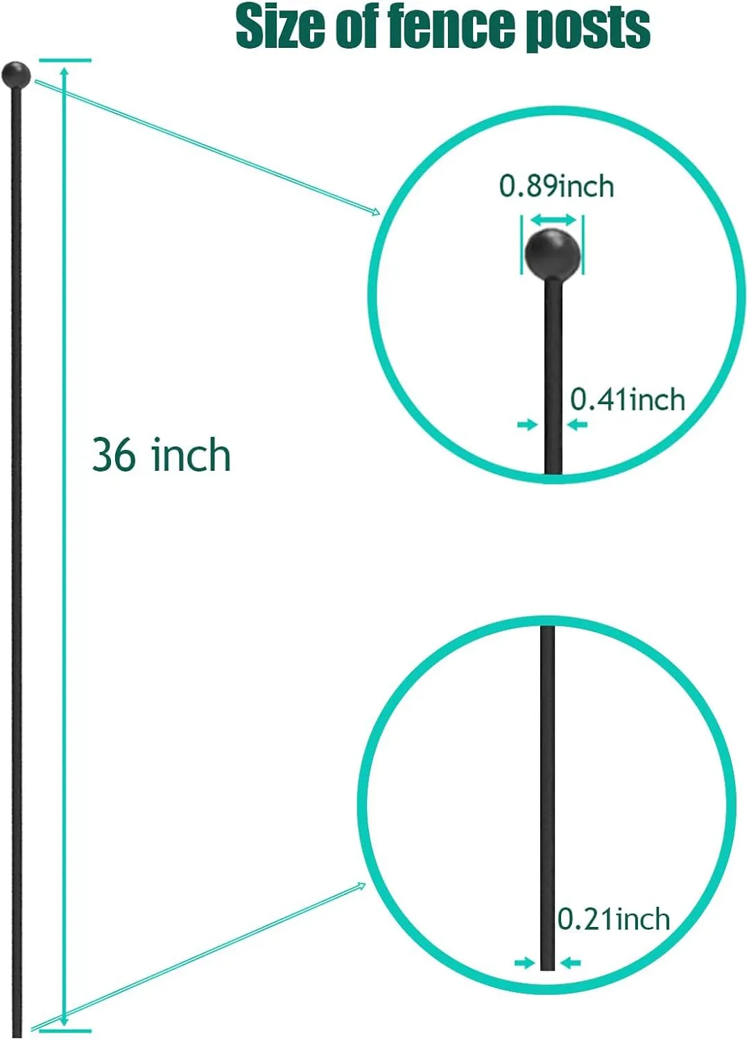 Dog Playpen Stakes, Accessories Replacing The Metal Posts of Pet Enclosures for Indoor Outdoor RV Puppy Medium Dogs Play Pens (36 inch, 4)
