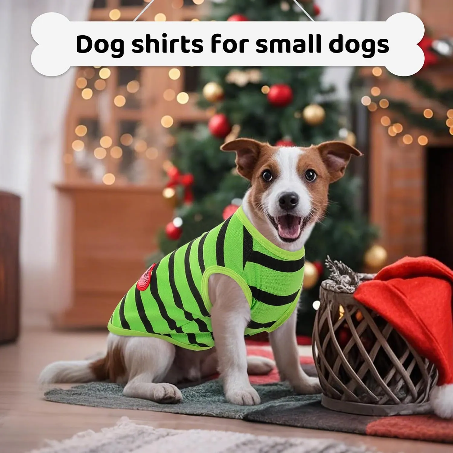 Dog Shirts for Large Dogs, Striped T-Shirts Pets Vest Pet Apparel Tee Shirts Dog Tank Top Spring Summer Suitable for Chihuahua French Bulldog Bichon Shih Tzu