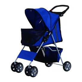 Dogs 600D Oxford Cloth Pram Blue - Suitable for Small Pets