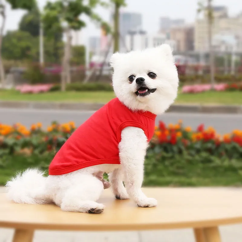 Dogs Pullover 100% Cotton Soft Puppy Cute Blank Clothes