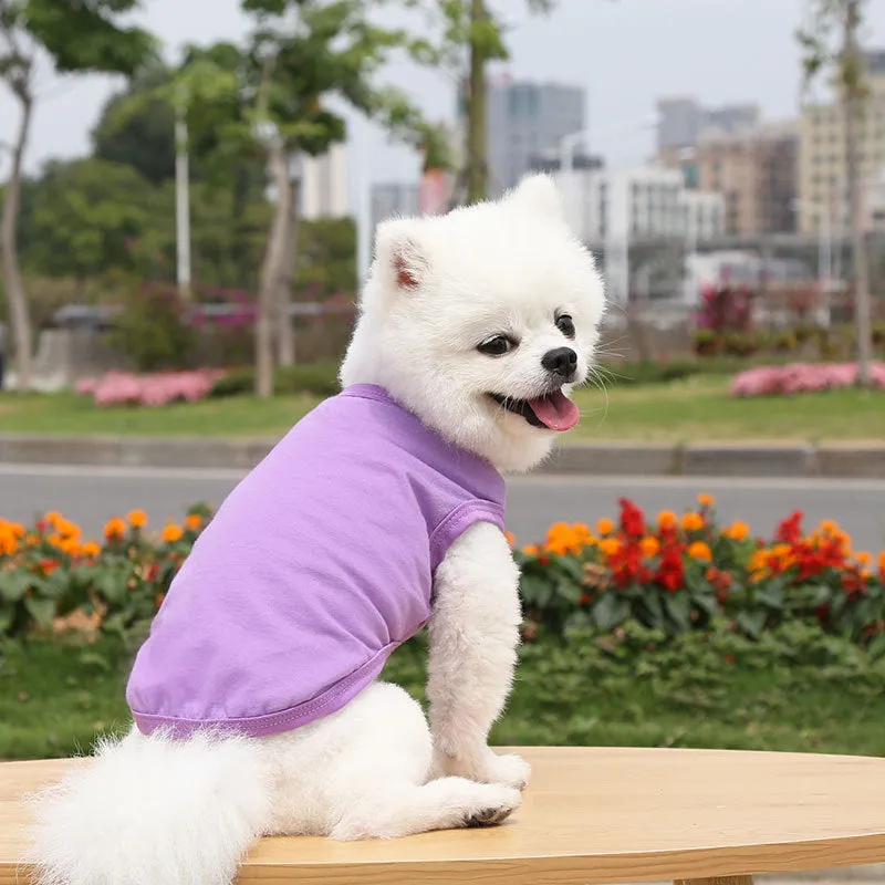 Dogs Pullover 100% Cotton Soft Puppy Cute Blank Clothes