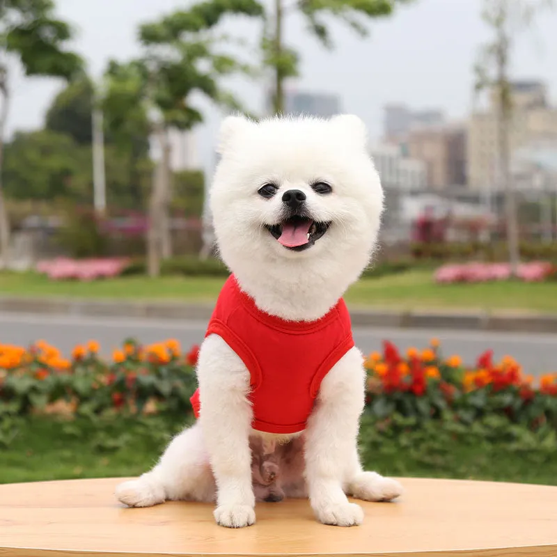 Dogs Pullover 100% Cotton Soft Puppy Cute Blank Clothes