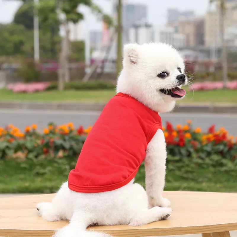 Dogs Pullover 100% Cotton Soft Puppy Cute Blank Clothes
