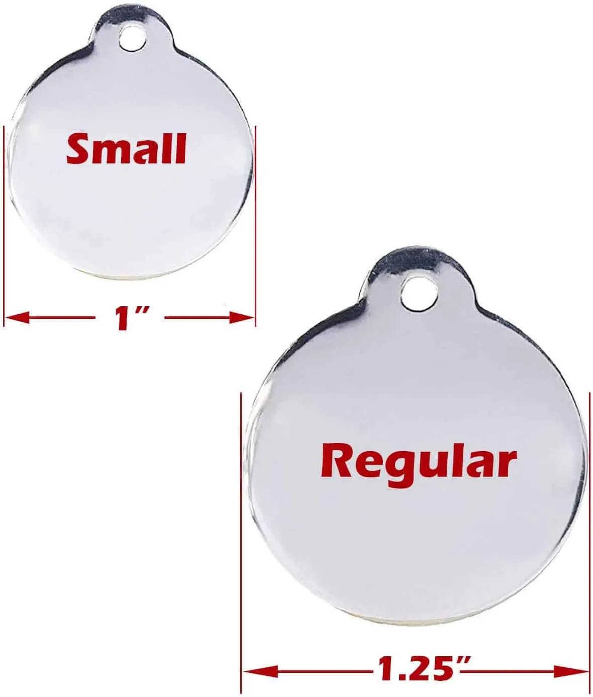 Engraved Emotional Support Animal (ESA) Personalized with 4 Lines of Custom Engraved ID Stainless Steel Enameled Small