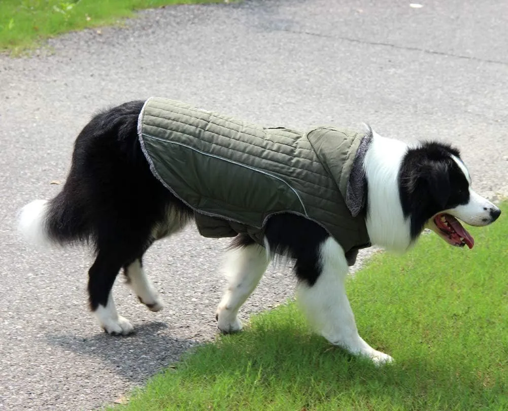 Fleece Dog Hoodie for Small Dogs Super Warm Puppy Jacket for Cold Winter Dog Coats,Green XS