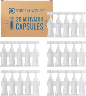 Force of Nature Activator Capsules - Concentrate Refill for Eco-Friendly, All-Purpose Disinfectant Cleaning Spray - Kitchen, Bathroom, Toilet, Glass - Cleaning Supplies, 25 Count (3ml)