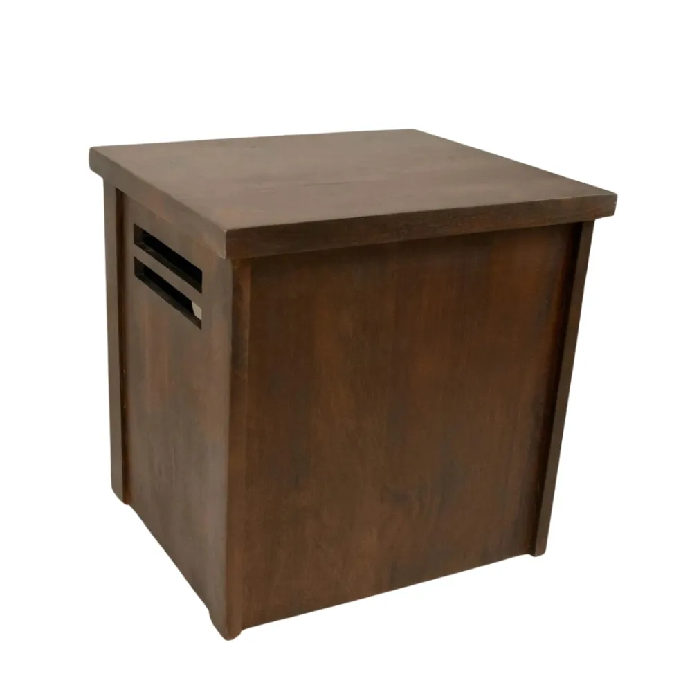 FurryLiving Meraki Cabinet with Cushion for Small Dogs and Cats (Dark Brown/Brown Cushion)