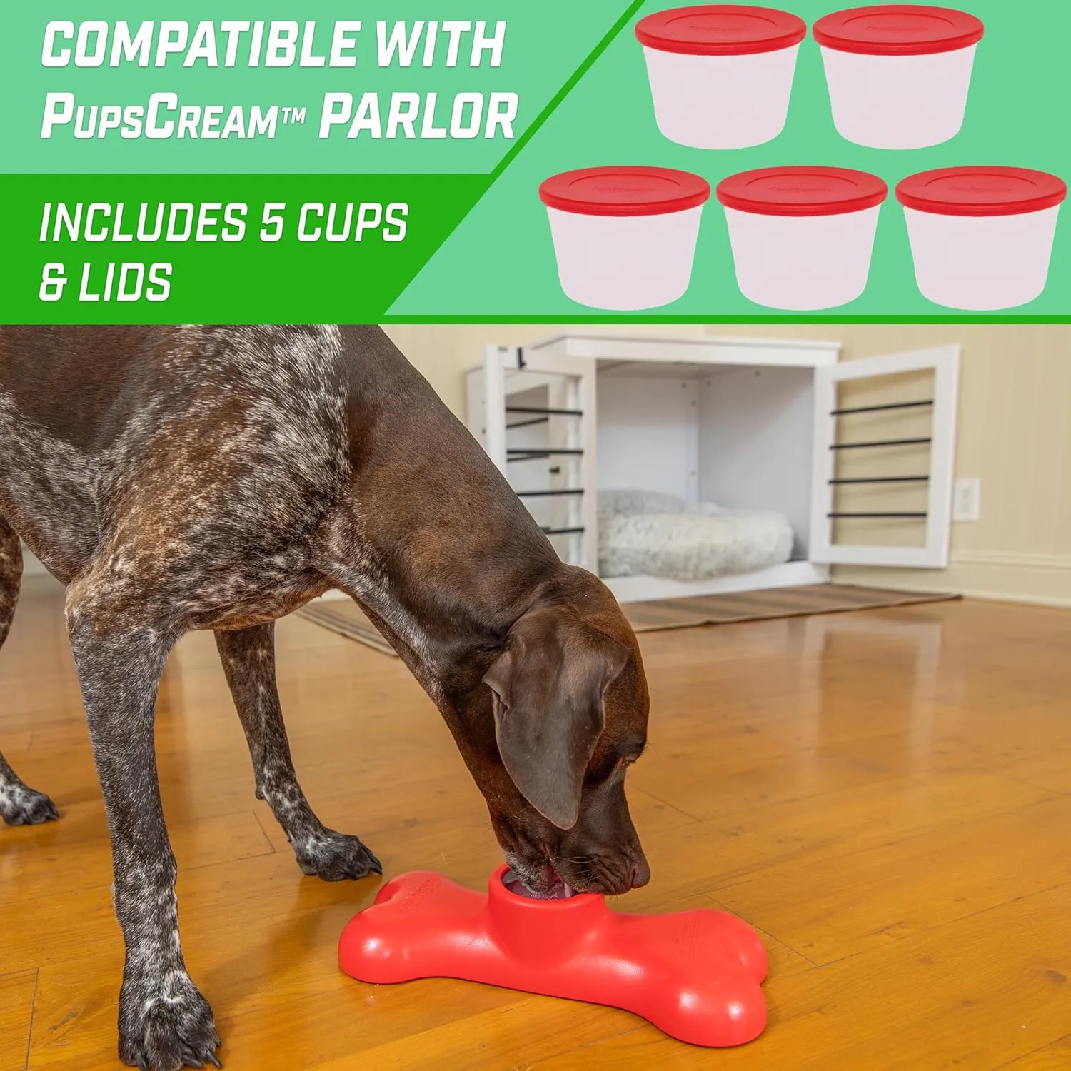 GoSports Pets PupsCream Parlor - Non-Slip Frozen Dog Treat & Ice Cream Holder