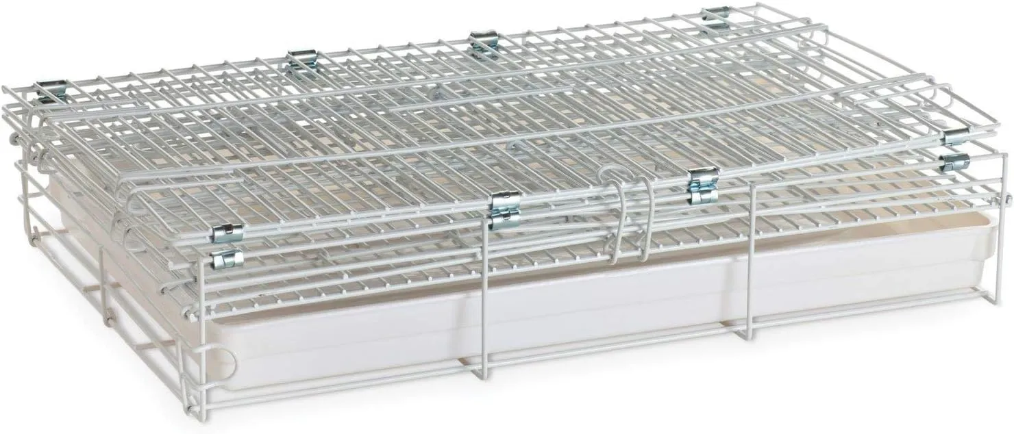 Large Portable Durable Metal Travel or Veterinary Easy Collapsable Parrot Bird Carrier Beaks Proof Carrier Cage Easy Clean Pull Out Tray Stainless Steel Feeder Bowls Natural Wooden Perch