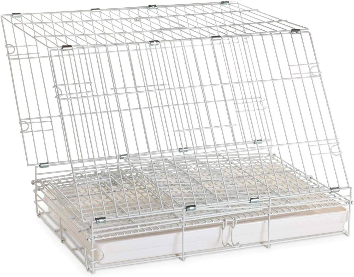 Large Portable Durable Metal Travel or Veterinary Easy Collapsable Parrot Bird Carrier Beaks Proof Carrier Cage Easy Clean Pull Out Tray Stainless Steel Feeder Bowls Natural Wooden Perch