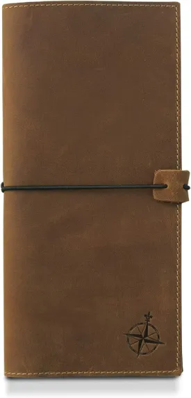 Leather Travel Wallet with Passport Holder - Genuine Leather Case with RFID Blocking for Men and Women - Passport Wallet, Leather Folding Wallet for Passports