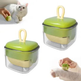 Mini Lint Remover Roller, Reusable Lint Gel Roller, Washable Pet Dog Cat Hair Remover for Clothing, Pet Hair, Dust, Lint, Travel and Home Use(2 Green)