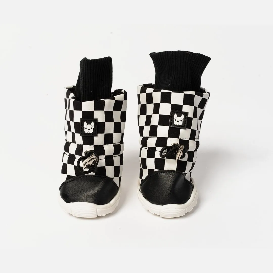Morgan Adjustable Dog Boots – Plaid | Weather-Resistant & Anti-Slip Paw Protection