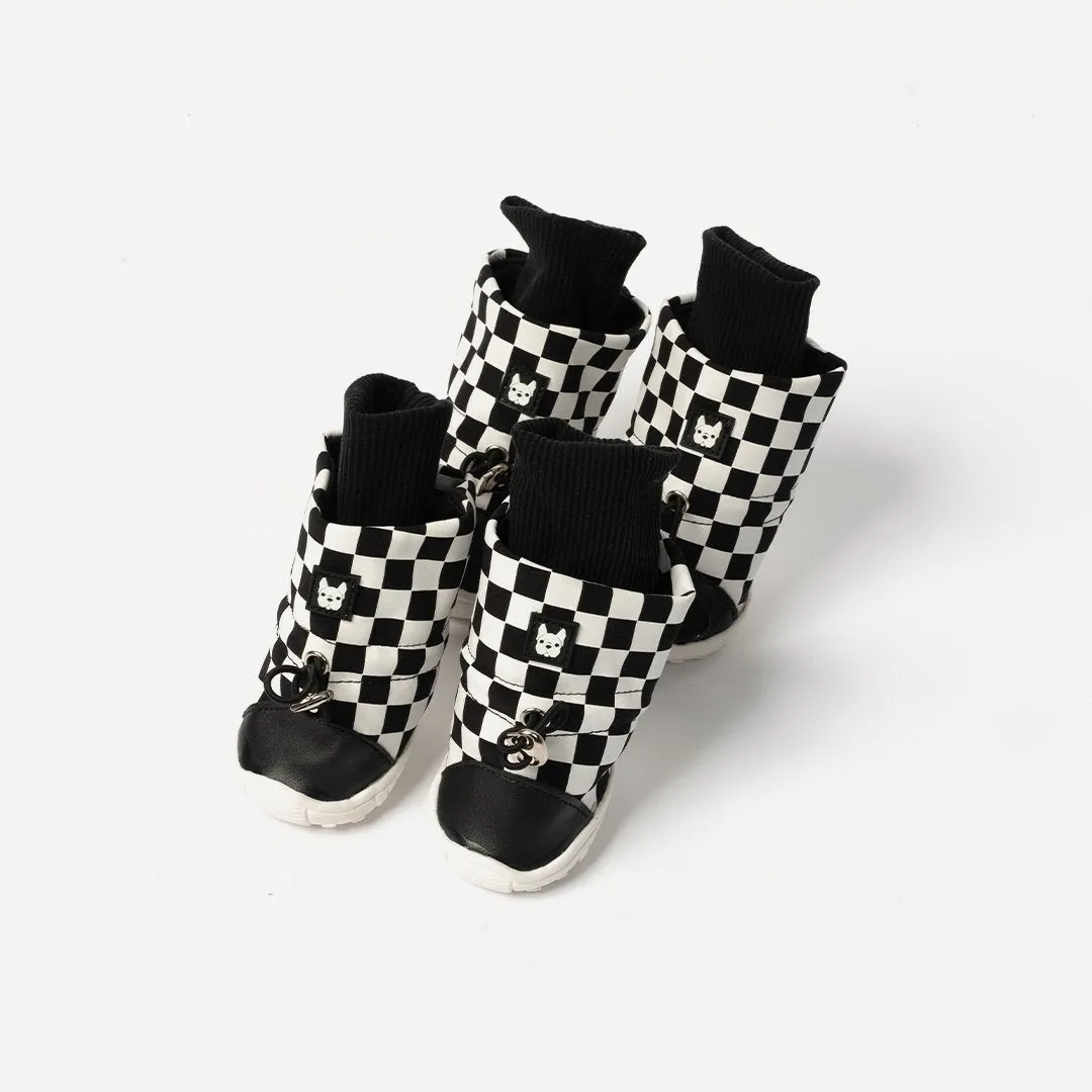 Morgan Adjustable Dog Boots – Plaid | Weather-Resistant & Anti-Slip Paw Protection
