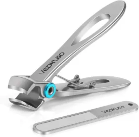 Nail Clippers for Men  Vepkuso Toenail Clippers for Thick Toenails for Seniors Wide Jaw Large Professional Fingernail Clippers Cutter Set for Tough Nails, Women, Adult