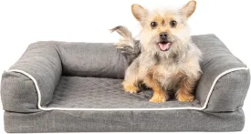 Our Pets Quilted 3 Memory Foam Dog Couch and Beds (Soft & Versatile Washable Dog Bed Cover. Perfect Calming Bed with Nonslip Bottom) Small Beds Size Measure 18" x 24"