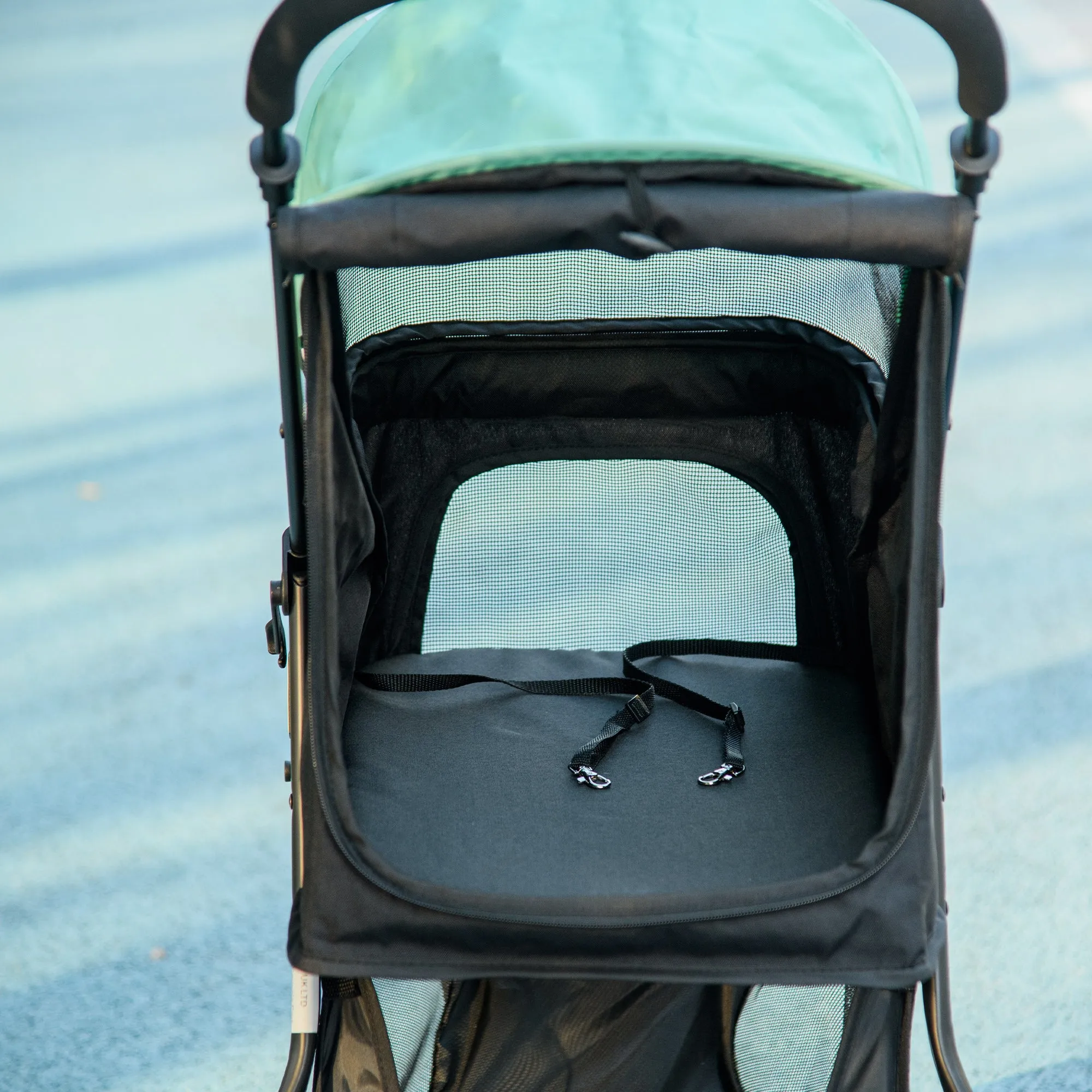PawHut Dog Stroller for XS Dogs, S Dogs, Cats with Rain Cover