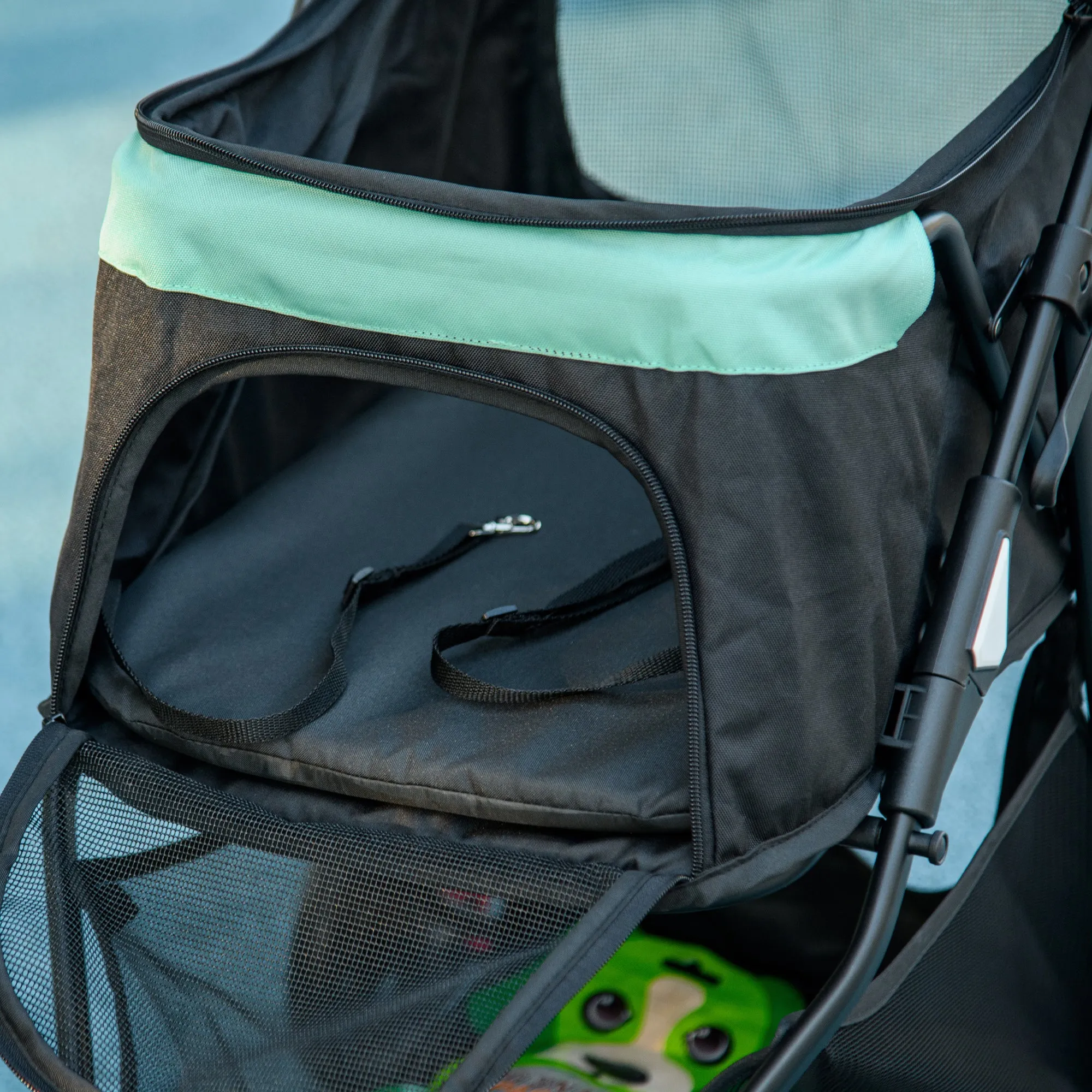 PawHut Dog Stroller for XS Dogs, S Dogs, Cats with Rain Cover