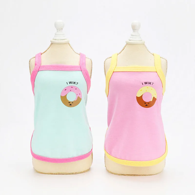 Pet T-Shirts Sleeveless Printed Puppy Vest