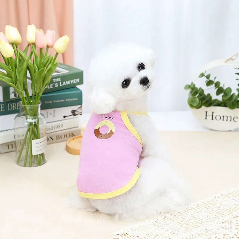 Pet T-Shirts Sleeveless Printed Puppy Vest