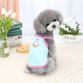Pet T-Shirts Sleeveless Printed Puppy Vest