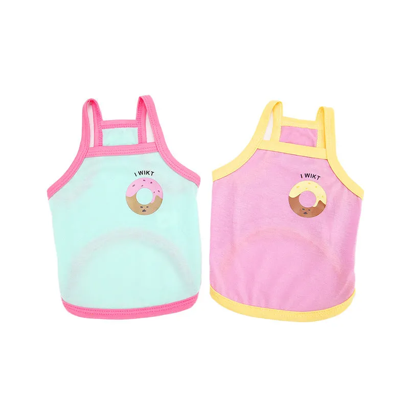 Pet T-Shirts Sleeveless Printed Puppy Vest