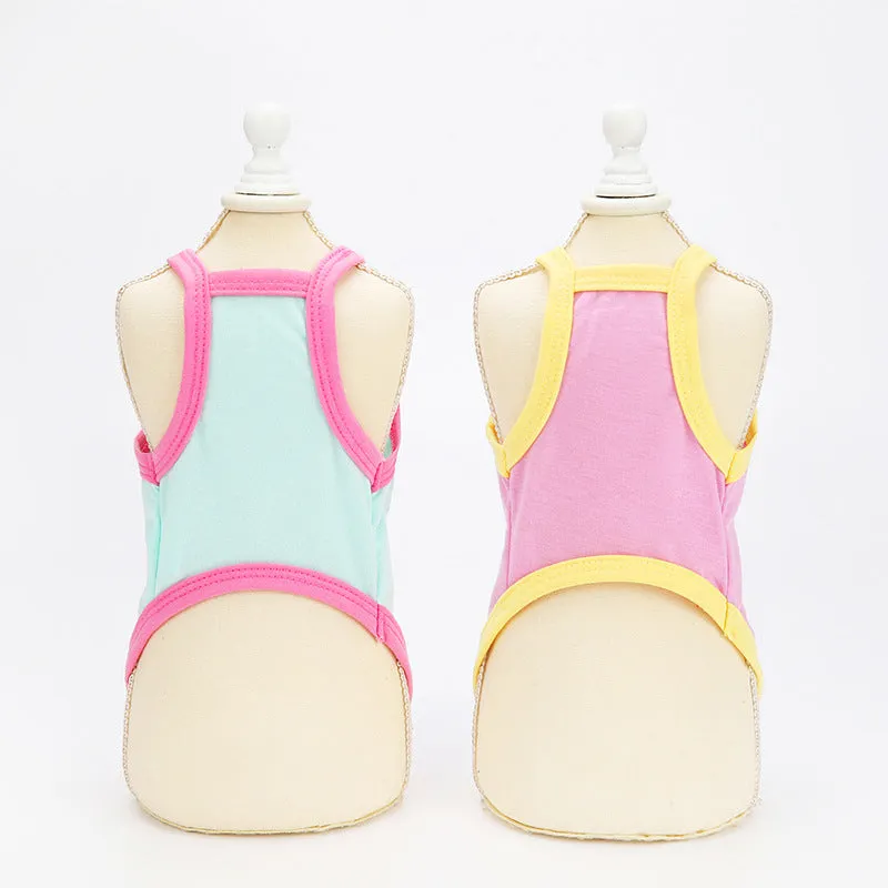 Pet T-Shirts Sleeveless Printed Puppy Vest