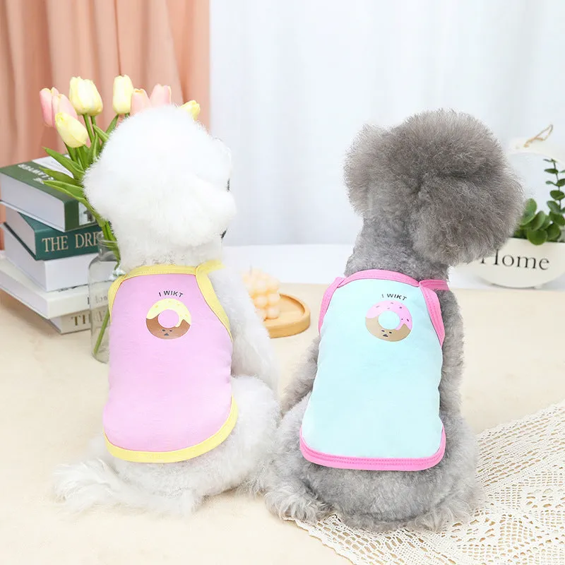 Pet T-Shirts Sleeveless Printed Puppy Vest
