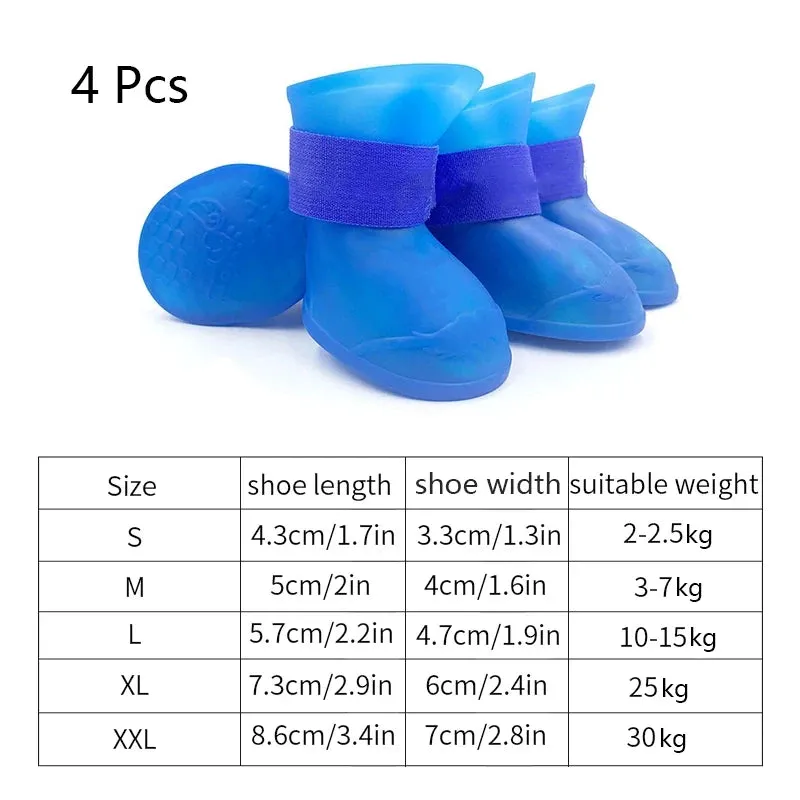 Pet Waterproof Rain Shoes (4Pcs/Anti-Slip)