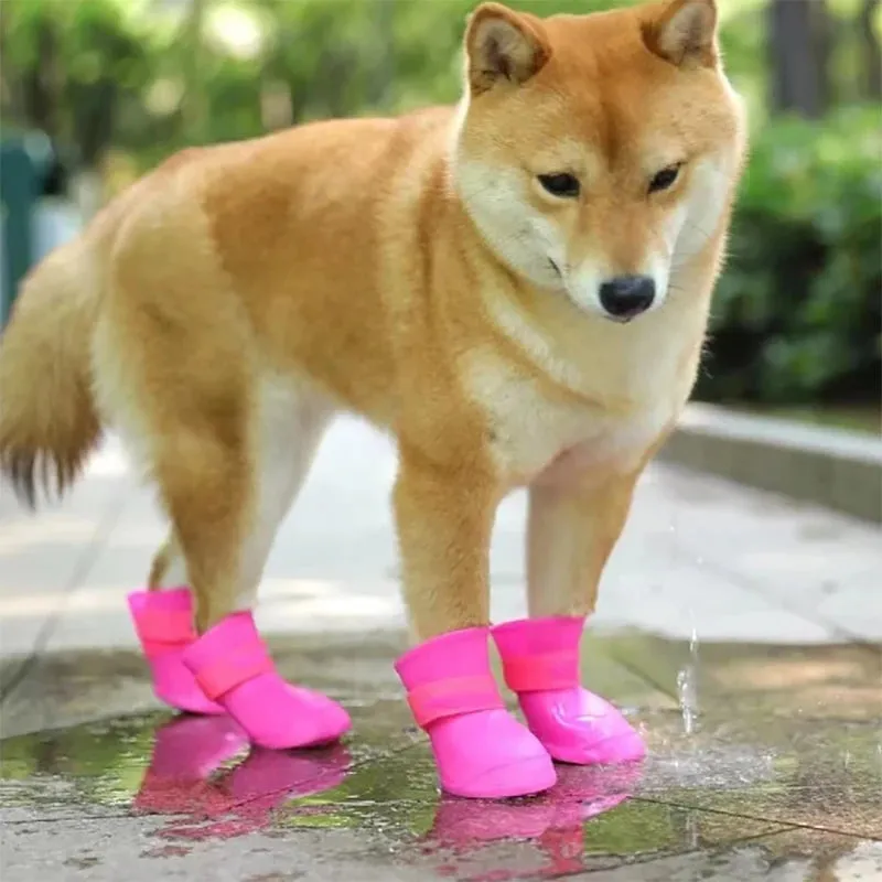 Pet Waterproof Rain Shoes (4Pcs/Anti-Slip)