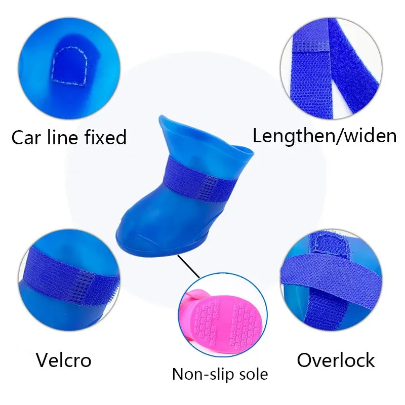 Pet Waterproof Rain Shoes (4Pcs/Anti-Slip)