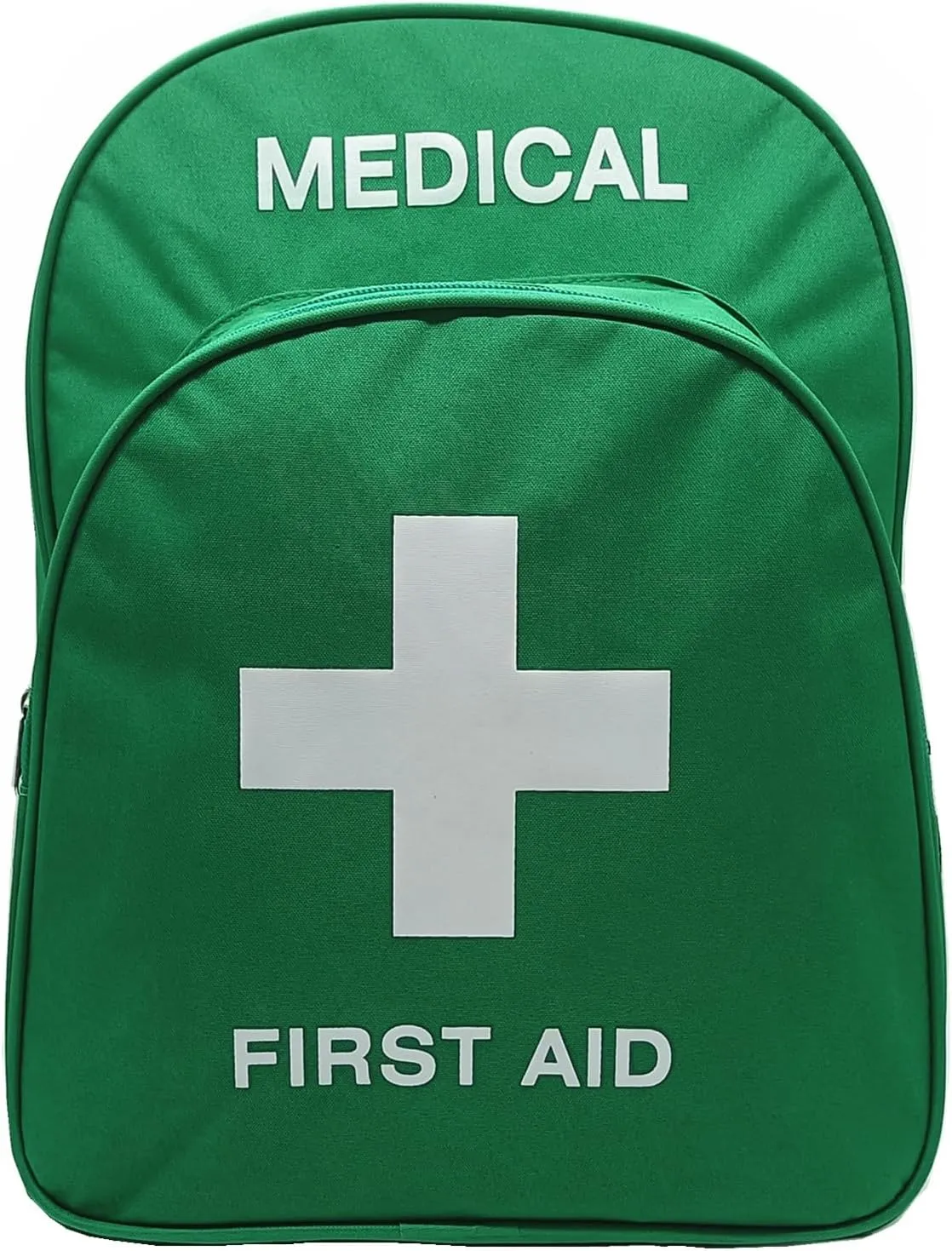 Red Emergency Bag First Aid Backpack Empty Medical First Aid Bag Treatment Trauma Bags for Camping Pet Dog Cat (Green White)