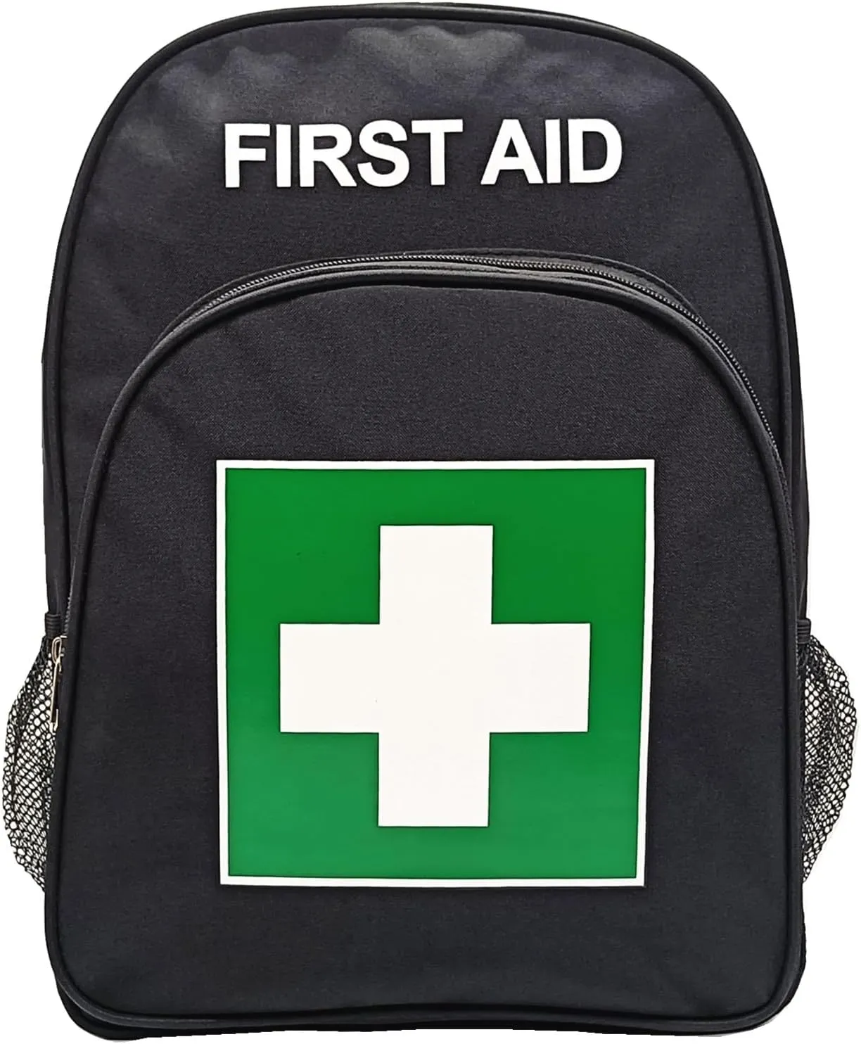 Red Emergency Bag First Aid Backpack Empty Medical First Aid Treatment First Responder Trauma Bags for Hiking Outdoors Travel Camping Pet Dog Cat Daycare (Black Green)