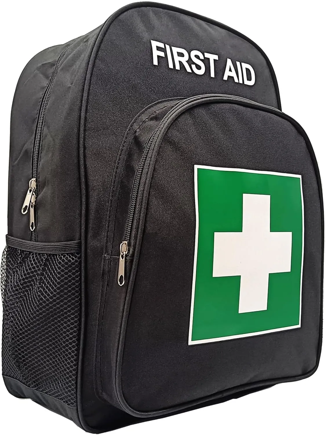 Red Emergency Bag First Aid Backpack Empty Medical First Aid Treatment First Responder Trauma Bags for Hiking Outdoors Travel Camping Pet Dog Cat Daycare (Black Green)