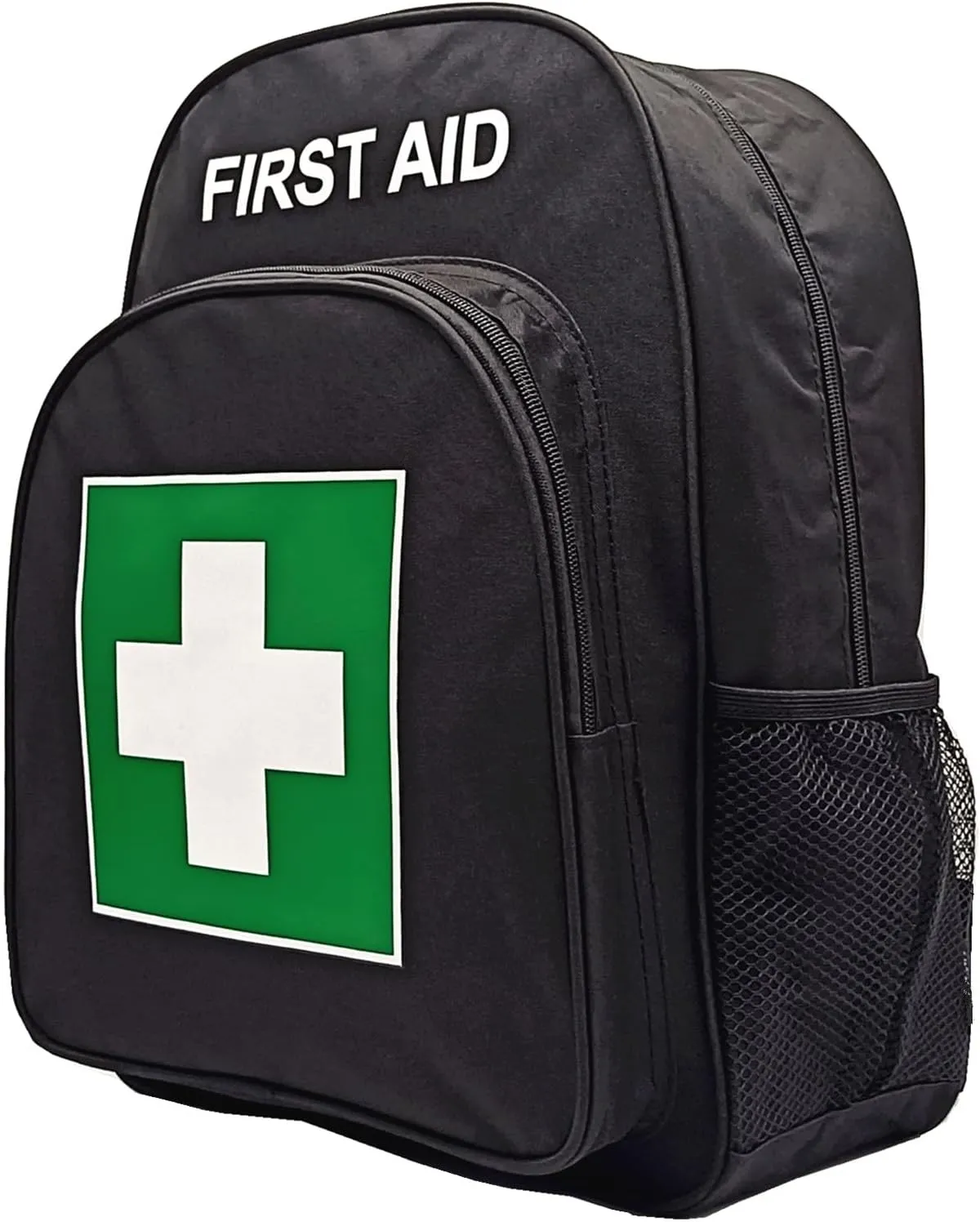 Red Emergency Bag First Aid Backpack Empty Medical First Aid Treatment First Responder Trauma Bags for Hiking Outdoors Travel Camping Pet Dog Cat Daycare (Black Green)